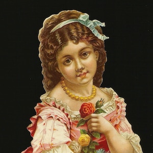 Rilievo in stile vintage con fustella in rilievo tedesco - Grande rosa preziosa per bambini BK5014 (serie BK)