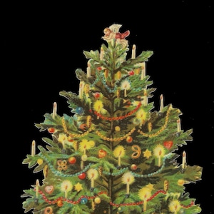 Rilievo in rilievo in stile vintage tedesco - Grande albero di Natale e giocattoli WOW BK5050 (serie BK)