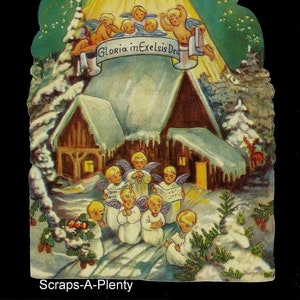 Fustella in rilievo in stile vintage tedesco con ritagli - Grandi angeli di Natale e Pasqua BK5034 (serie BK)