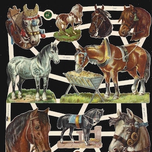 Recorte de sucata estilo vintage em relevo alemão - Majestic Horses EF7447 (novo design para 2023)