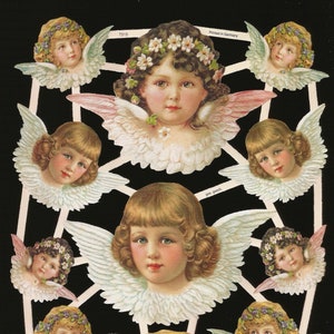 Troqueles de corte en relieve de estilo vintage alemán: ángeles de Pascua navideños EF7315