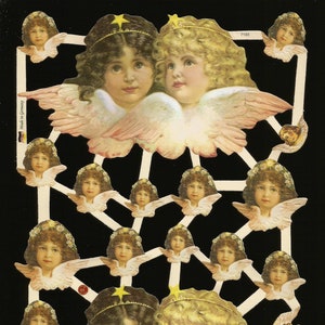Troqueles de corte en relieve de estilo vintage alemán: ángeles de Pascua navideños EF7193