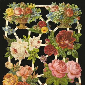 Troqueles de corte en relieve de estilo vintage alemán - Rosas multicolor WOW EF7182
