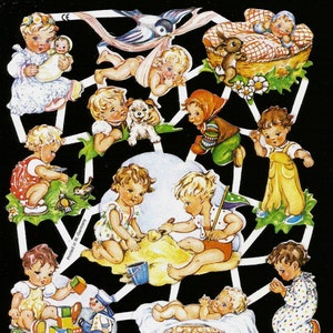 Recorte de sucata em estilo vintage com relevo alemão - adorável chá de bebê e festa infantil WOW EF7016