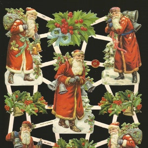 Troqueles de corte en relieve de estilo vintage alemán - WOW de Papá Noel navideño EF7361