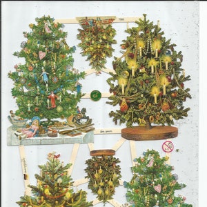 Troquelado de estilo vintage con purpurina plateada en relieve alemán - Árbol de Navidad WOW EF7390G