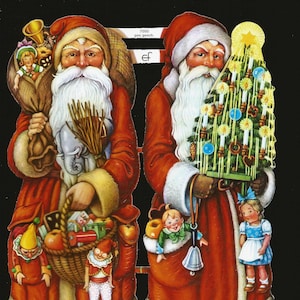 Rilievo in rilievo in stile vintage tedesco - Babbo Natale WOW EF7050