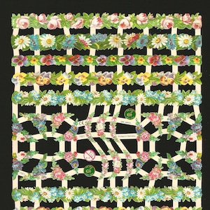 Troqueles de corte en relieve de estilo vintage alemán - Preciosas flores con borde EF7321