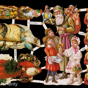 Troqueles de corte en relieve de estilo vintage alemán - Niños de Navidad de Papá Noel EF7160