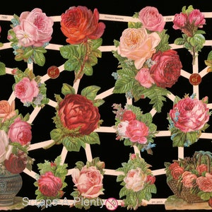 Troqueles de corte en relieve de estilo vintage alemán: impresionantes rosas y flores WOW EF7330
