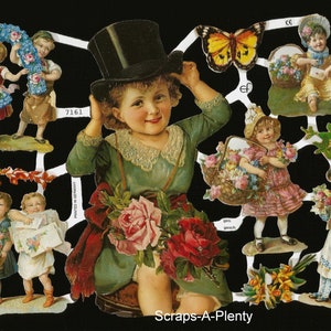 Deko-Schnittmuster für Kinder im Vintage-Stil - Kostbare Kinder & Blumen WOW EF7161