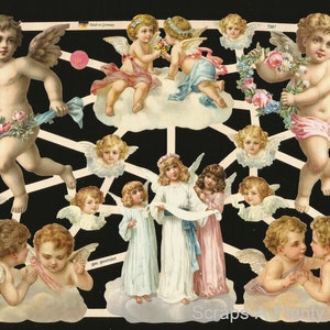 Troqueles de corte en relieve de estilo vintage alemán: ángeles de Pascua navideños EF7387