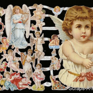 Troqueles de corte en relieve de estilo vintage alemán - Ángeles de Pascua para Navidad y bebés EF7072