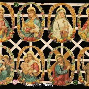 Troqueles de corte en relieve de estilo vintage alemán - Religioso de Jesús, Pascua y Navidad EF7334