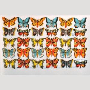 Mamelok Embossed Vintage Style Scrap Die Cut - Bunte Schmetterlinge 1761