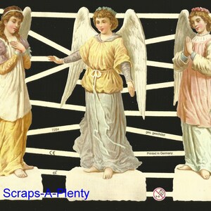 Troqueles de corte en relieve de estilo vintage alemán: ángeles de Pascua navideños EF7284
