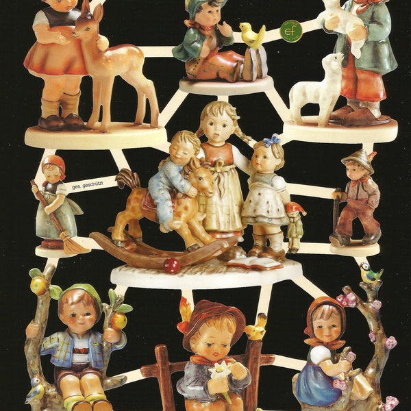 German Embossed Scrap Die Cut Relief  - Children Hummel Figurine Designs EF7504