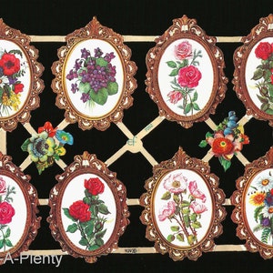 Troquelado en relieve estilo vintage alemán - Flores delicadas de San Valentín EF7052