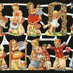 Deutsch geprägte Vintage Stil Schrottstanzstanze - Entzückende spielende Kinder EF7035 SE (Special Edition)