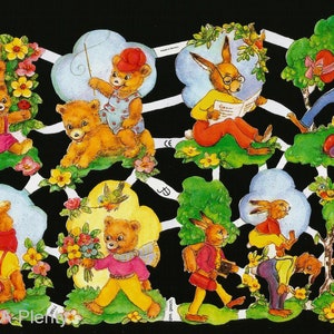 Teddybären Kängurus Tiere EF7168 Schrott Relief Relief - Deutsche Prägung Vintage Stil