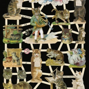 Relieve troquelado de estilo vintage alemán - Gatitos cantores EF7288