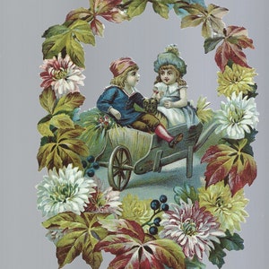Rilievo in rilievo in stile vintage tedesco - Grandi fiori autunnali per bambini San Valentino BK5006 (serie BK)