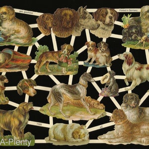 Recorte em relevo estilo vintage alemão - Cães/Filhotes WOW EF7289