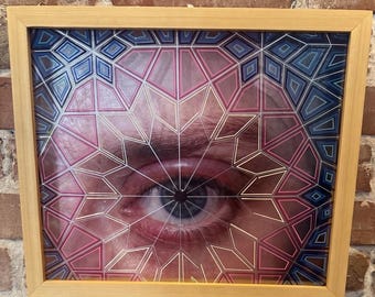 Stye Abre by Megan Mantia & Ernest Wedoff - Modern Surrealist Geometric Eye Mixed Media