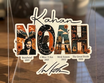 Noah- Kahan Indie Folk Era Stick Season Retro Kiss-cut Sticker Stickers Car Magnet Logo vinyl Decal Accessories and Gifts for Moms