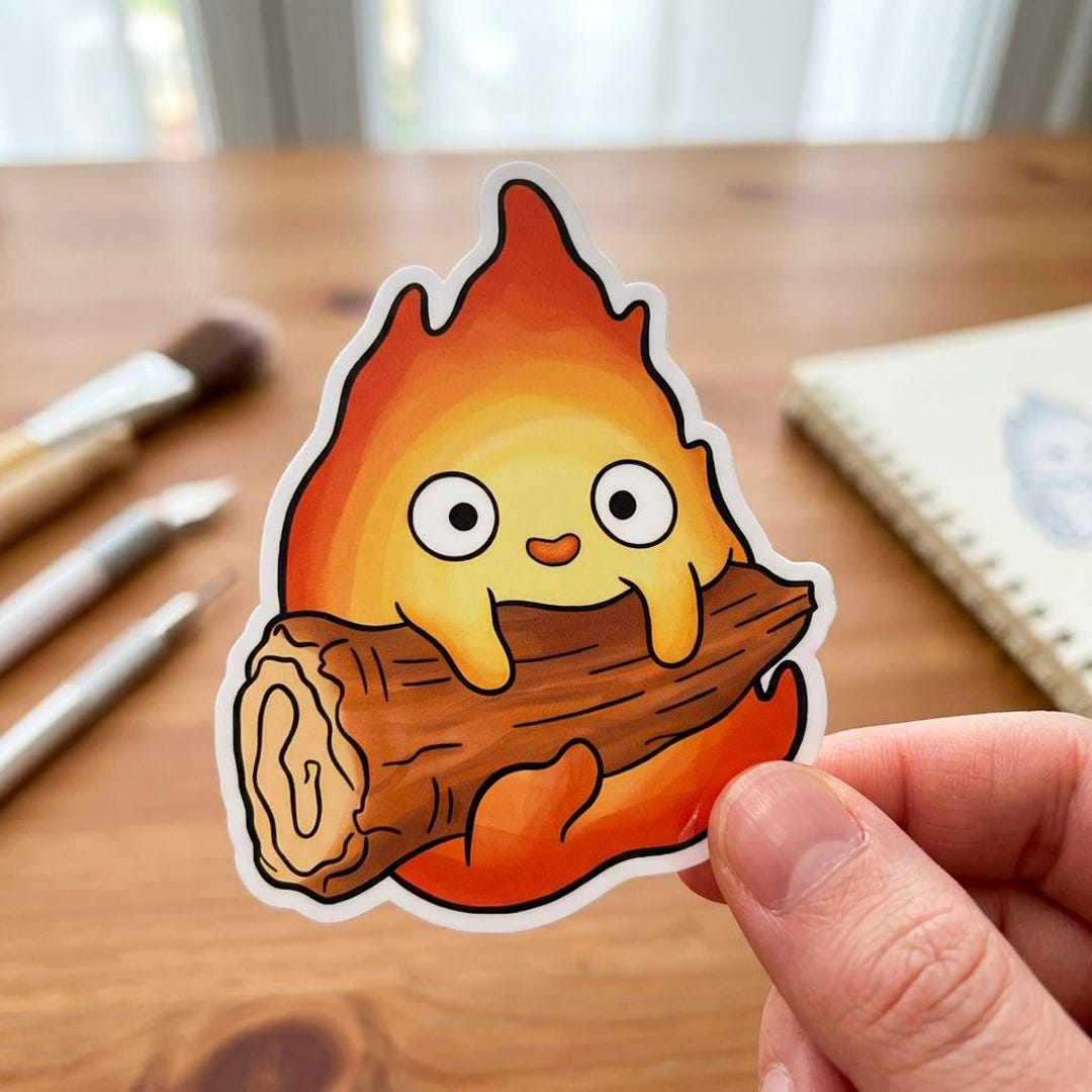 Calcifer Kiss-cut Sticker Stickers Car Magnet Accessories and Gifts for ...