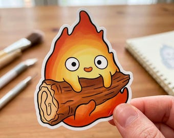 Calcifer Kiss-cut Sticker Stickers Car Magnet Accessories and Gifts for Moms Logo vinyl Decal