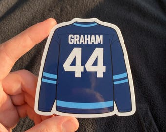Graham Jersey Kiss-cut Sticker Stickers Car Magnet Accessories and Gifts for girlfriend Logo vinyl Decal