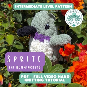 Sprite the Hummingbird Finger Knitting Pattern - Intermediate