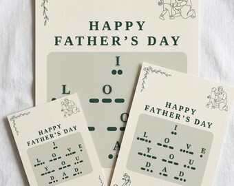 I Love You Dad morsecodeprint, minimalistische vaderdagmuurkunst (digitale download)