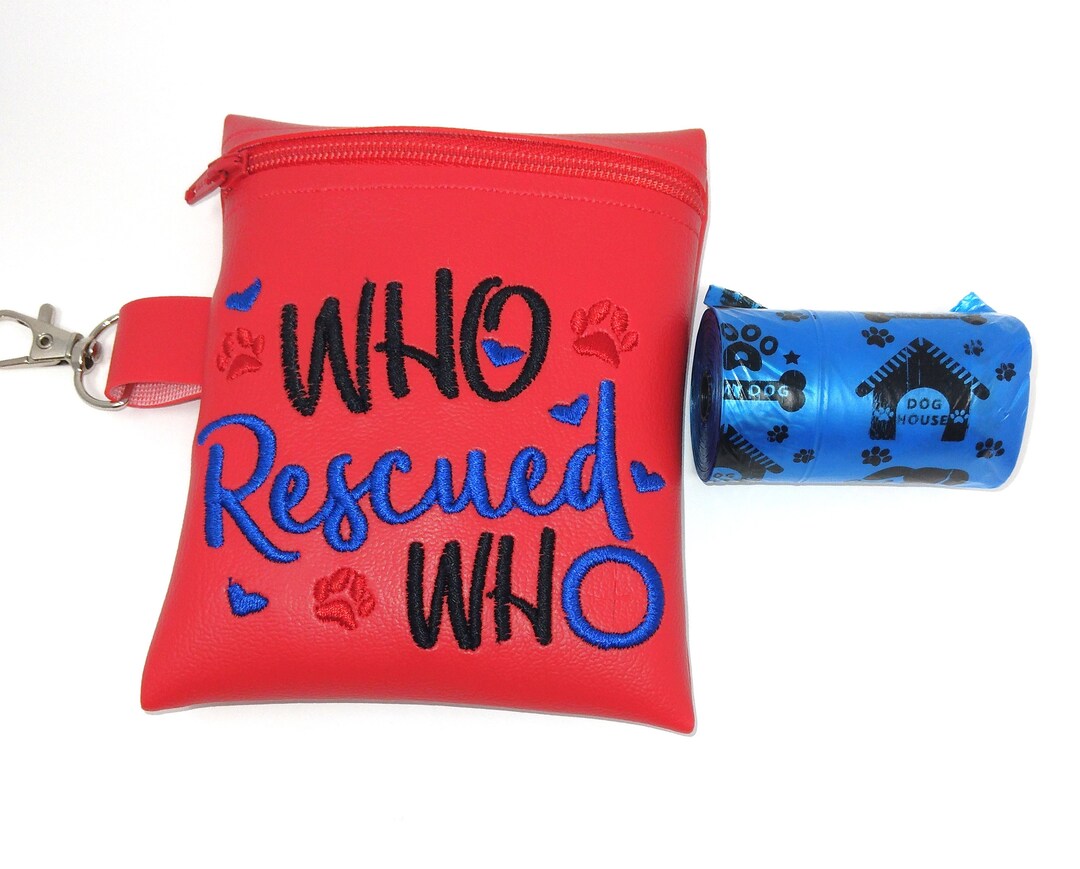 Red Dog Poop Bag Holder Dog Bag Holder Poop Pet Waste Bag Etsy