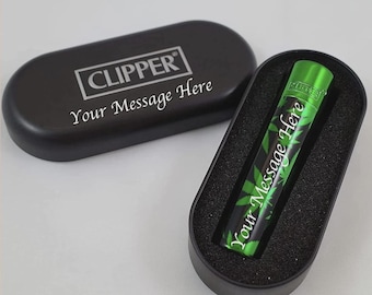 CLIPPER Engraved SILVER STEEL Personalised Lighter Birthday Fathers Day Day Gift