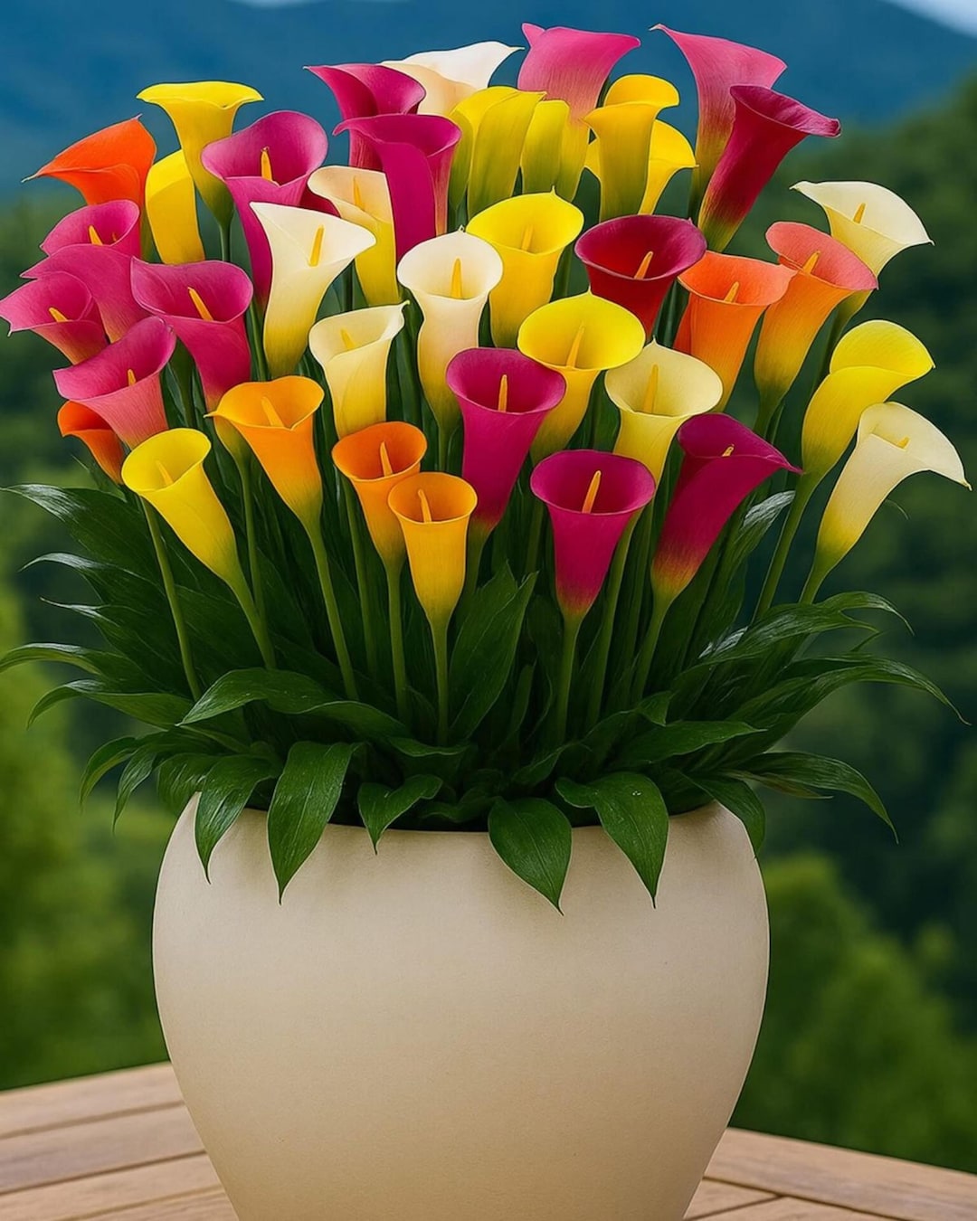 Mixed Color Calla Lily Bulbs, Elegant Trumpet Blooms for Garden Pots ...