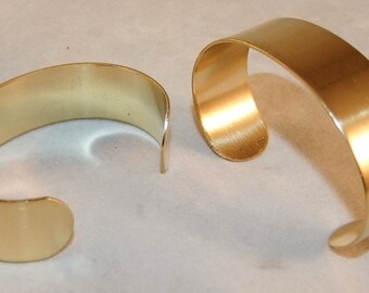 Brass Bracelet Cuff Blanks For Jewelry Making .75 inch Pkg Of 2