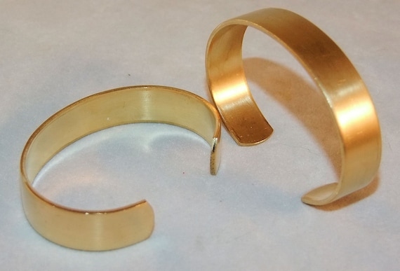 Brass Bracelet Cuff Blanks For Jewelry Making .5 inch Pkg Of 2