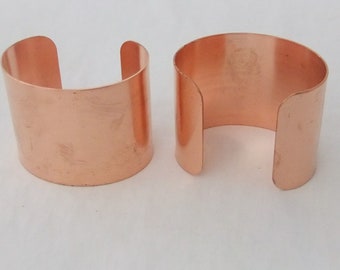 Genuine Copper Bracelet Cuff Blanks For Jewelry Making 2 inch Pkg Of 2