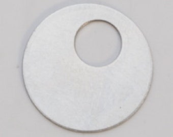 Nickel Silver Round Washer 7/8" Outside Diameter and 5/16" Inside Diameter  24ga Pkg of 6  Great Stamping Accessory