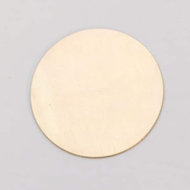 Brass Circle 1.5 inch 24ga PKG of 6 image 1