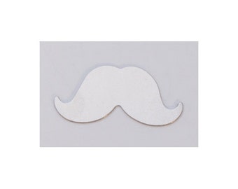 Nickel Silver Large Mustache 31mm x 14mm 24ga PKG of 6