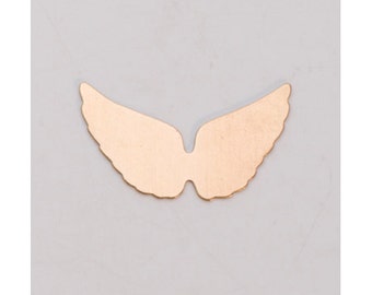 Brass Angel Wings 29mm x 16mm  24ga PKG of 6