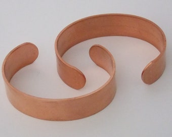 Genuine Copper Bracelet Cuff Blanks For Jewelry Making .75 inch Pkg Of 2