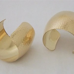 Hammered Domed Brass Bracelet Cuff Blanks For Jewelry Making 2 inch Pkg Of 2