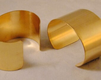 Brass Bracelet Cuff Blanks For Jewelry Making 1.5 inch Pkg Of 2