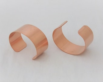 Genuine Copper Bracelet Cuff Blanks For Jewelry Making 1 inch Pkg Of 2