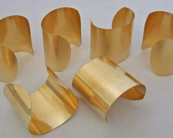 Package of 6 Brass Bracelet Cuff Blanks For Jewelry Making 2.5 inch