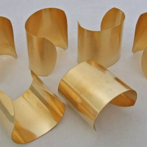 Package of 6 Brass Bracelet Cuff Blanks For Jewelry Making 2.5 inch